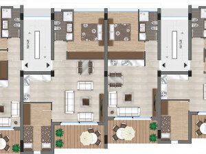 beach apartment building type 2 3D Model