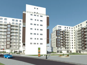 आवासीय परिसर 1 3D मॉडल