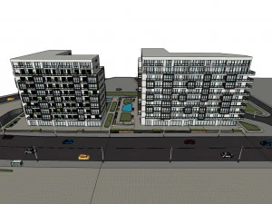 आवासीय परिसर 1 3D मॉडल