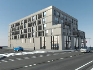 modern karma kullanımlı bina 3D Model