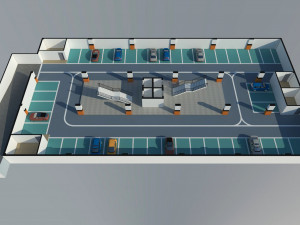 modern mixed-use building 3D Model