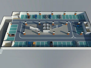 modern mixed-use building 3D Model