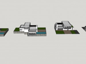 contemporary villas - 4 types 3D मॉडल