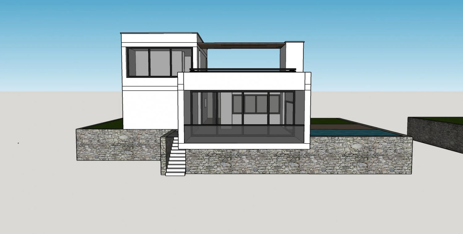 contemporary villas - 4 types 3D Model .c4d .max .obj .3ds .fbx .stl .blend 