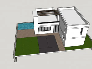 contemporary villas - 4 types 3D Model