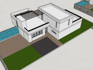 contemporary villas - 4 types 3D Model