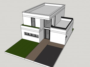 contemporary villas - 4 types 3D मॉडल