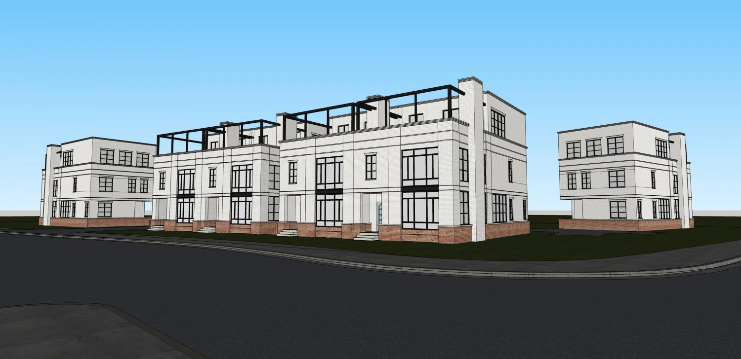 residential complex 2 3D Model .c4d .max .obj .3ds .fbx .stl .blend 