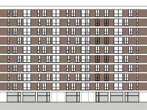 10 story apartment building 3D 模型