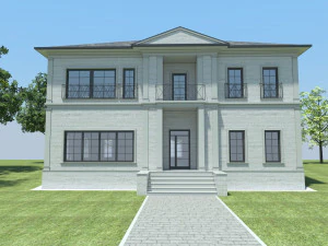 neoclassical house 1 3D Model