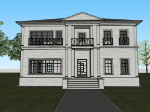 neoclassical house 1 3D Model