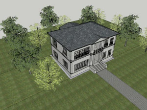 neoclassical house 1 3D Model