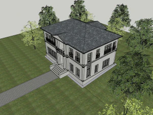 neoclassical house 1 3D Model
