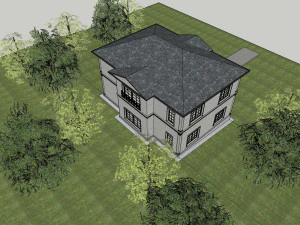 neoclassical house 1 3D Model