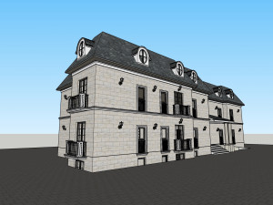 neoclassical hotel Modelo 3D