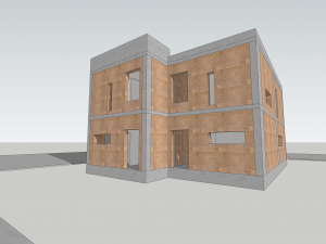 contemporary villa 2-units 3D Model