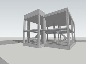 contemporary villa 2-units 3D Model