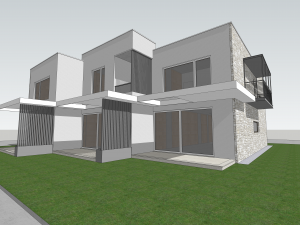 contemporary villa 3-units 3D मॉडल