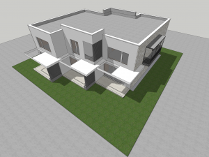 contemporary villa 3-units 3D मॉडल