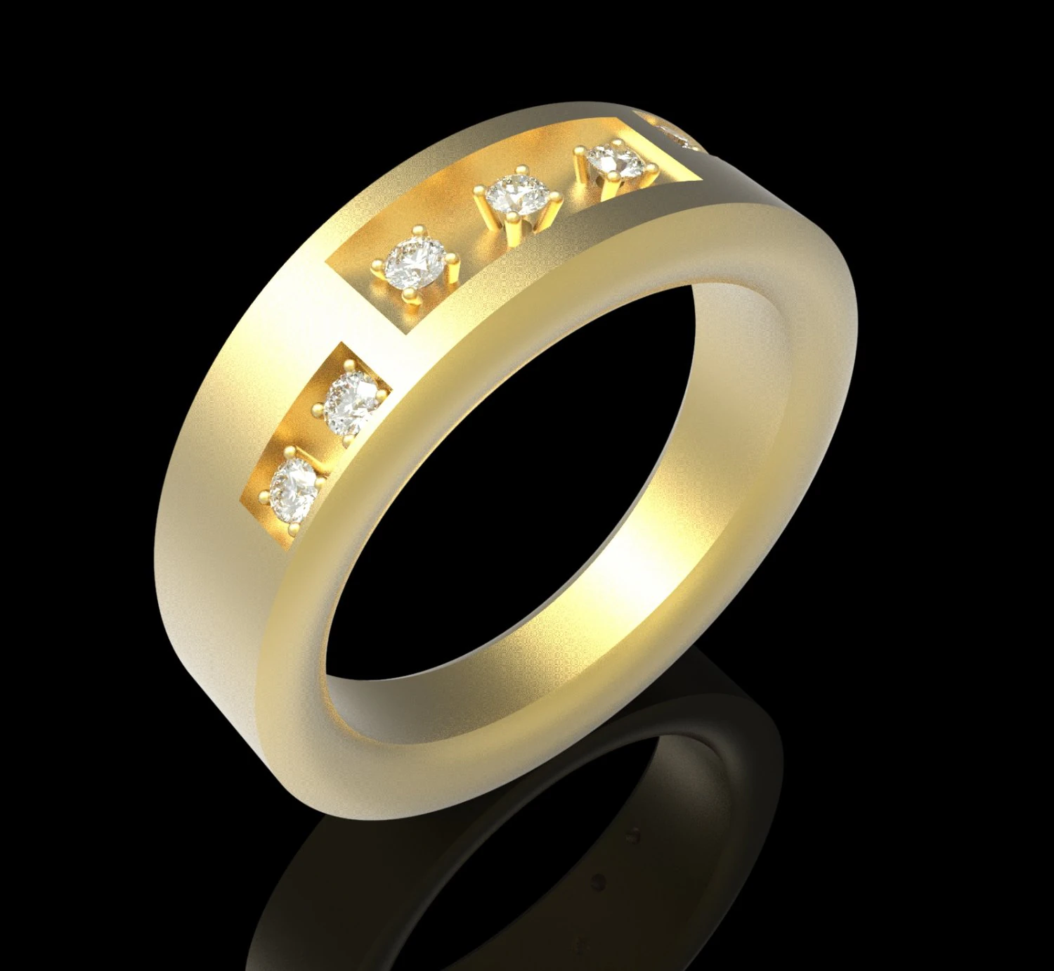 ring gold asim 3D Print Model .c4d .max .obj .3ds .fbx .stl .blend 