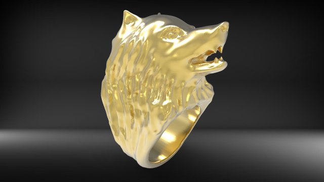 wolfring 3D 프린트 모델 .c4d .max .obj .3ds .fbx .stl .blend 