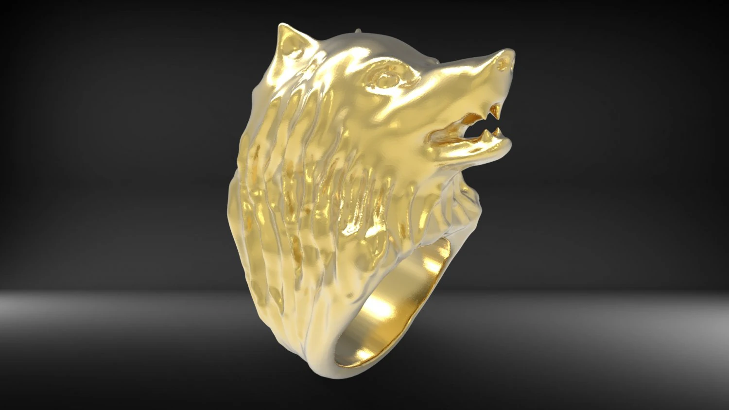 wolfring 3D Print Model .c4d .max .obj .3ds .fbx .stl .blend 