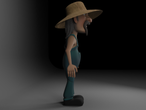 cartoon redneck no rig 3D मॉडल