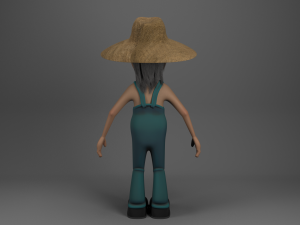 cartoon redneck no rig 3D मॉडल