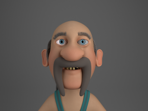 cartoon redneck no rig 3D मॉडल