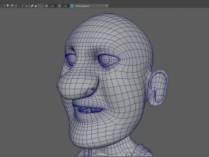 cartoon redneck no rig 3D Model
