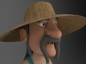 cartoon redneck no rig 3D मॉडल