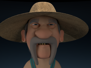cartoon redneck rigged 3D मॉडल