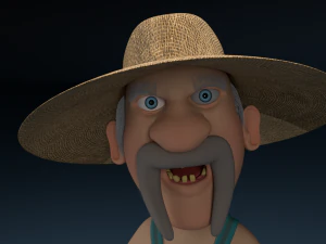 redneck cartone animato truccato Modello 3D