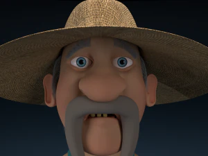 redneck cartone animato truccato Modello 3D