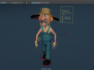 cartoon redneck rigged 3D Model