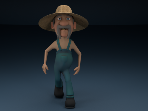 cartoon redneck rigged 3D Model