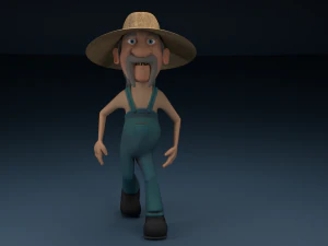 redneck cartone animato truccato Modello 3D