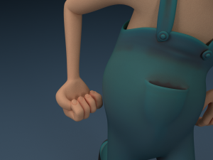 cartoon redneck rigged 3D Model