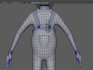 redneck cartone animato truccato Modello 3D