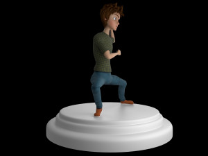 cartoon boy rigged Modèle 3D