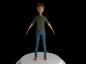 cartoon boy rigged Modèle 3D