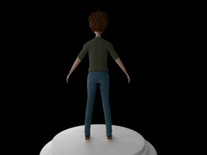 cartoon boy rigged Modèle 3D