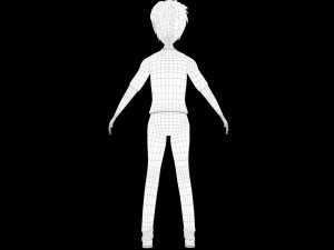 cartoon boy rigged Modèle 3D