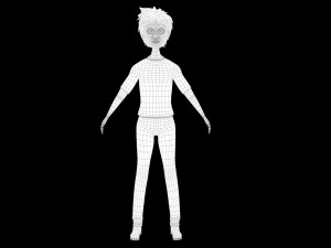 cartoon boy rigged Modèle 3D