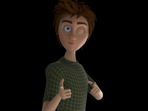 cartoon boy rigged Modèle 3D