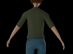 cartoon boy rigged Modèle 3D