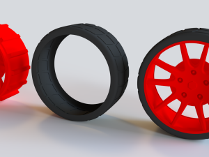 tire and rim lego 3D Model