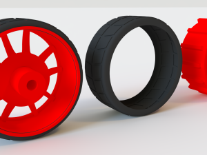 tire and rim lego 3D Model