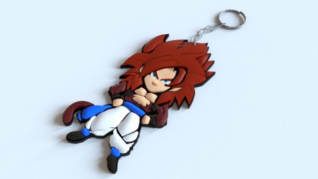 goku keychain 3D Baskı Modeli .c4d .max .obj .3ds .fbx .stl .blend 