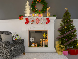 fireplace area design 3D Model